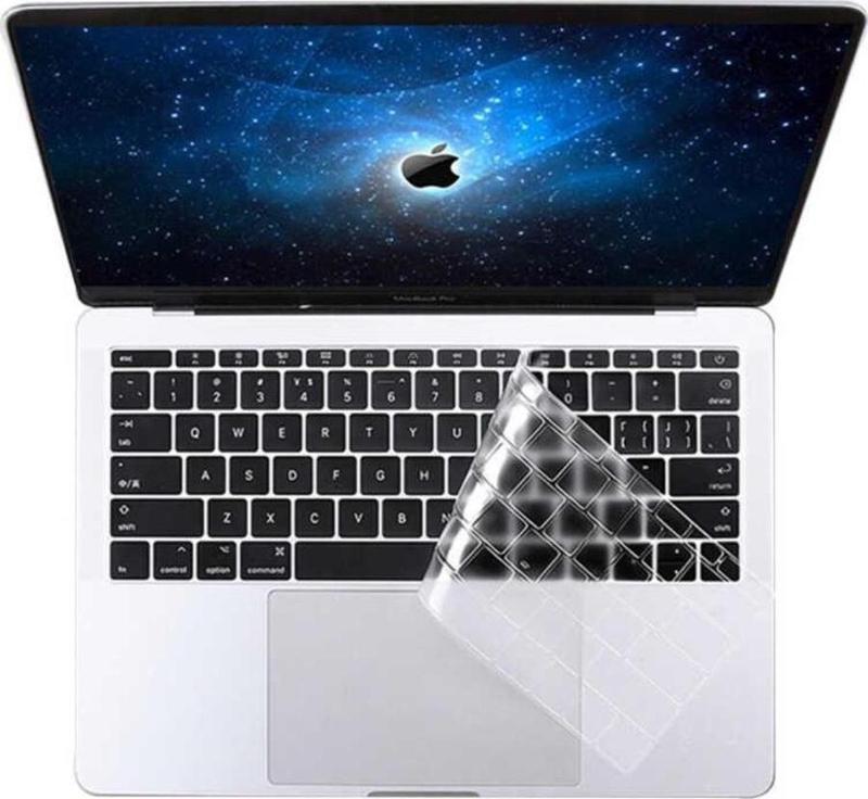 Apple Macbook Air 13' 2017 A1466 Zore Klavye Koruyucu Şeffaf Silikon Ped