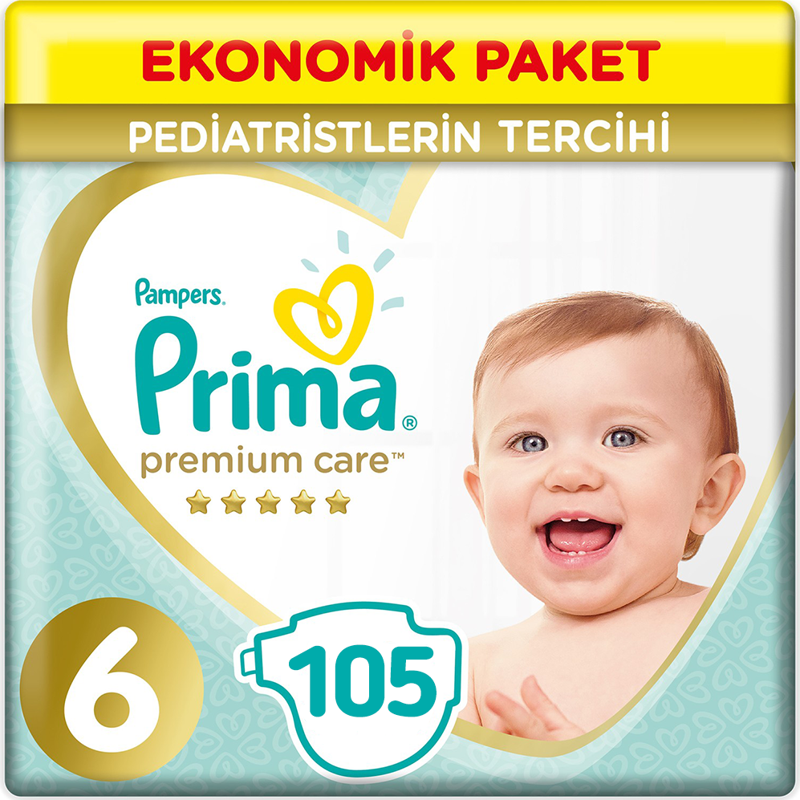 Premium Care 6 Beden Bebek Bezi 13+ Kg (3*35) 105 Adet