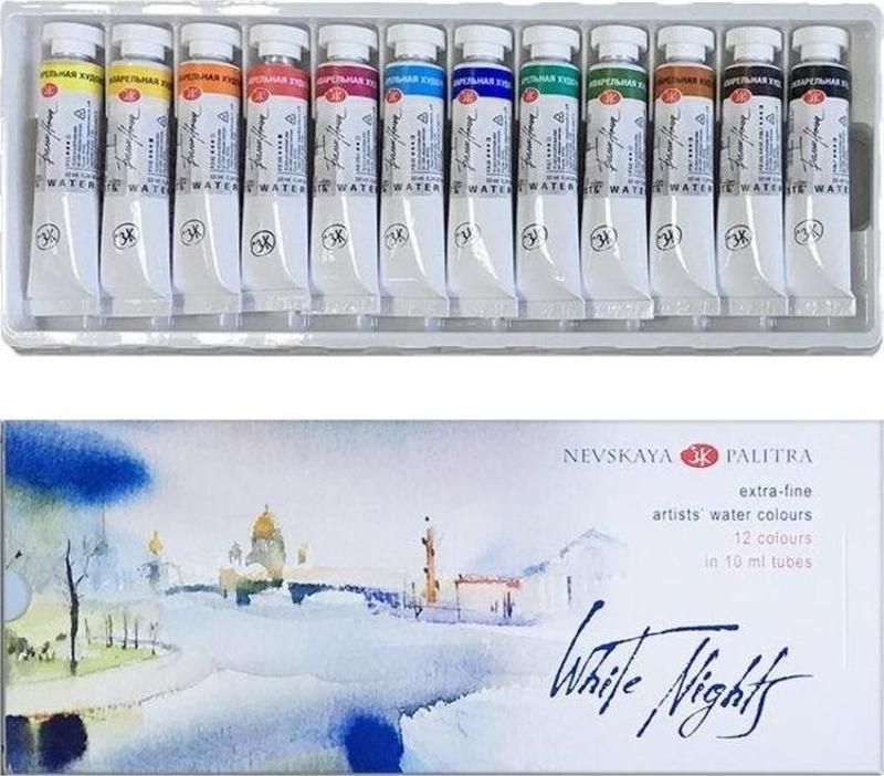 White Nights Artists' Tüp Suluboya 12 Renk x 10 ml