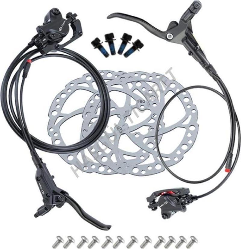 E-bike Hidrolik Fren Set 2 Piston 3 Pin Güç Kesici Logan HD-M500E Hidrolik Fren Takımı DSC510