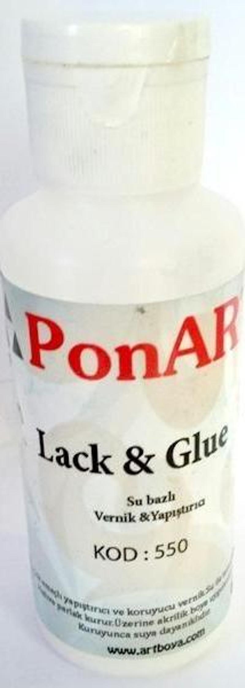 Lack & Glue Su Bazlı Şeffaf Vernik ve Yapıştırıcı 100 ml.