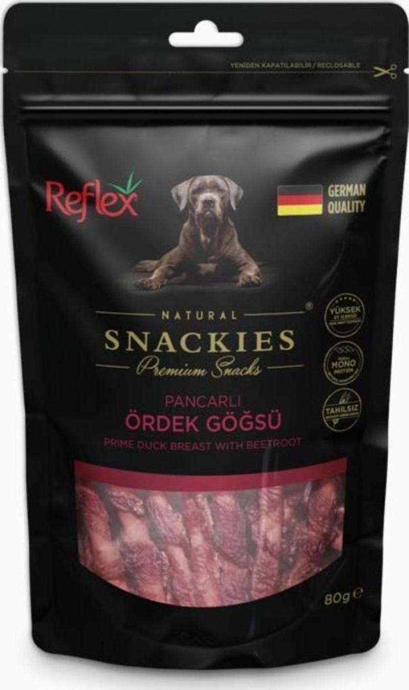 Snackies Pancarlı Ördek Göğüs Kurutulmuş Et Köpek Ödülü 80gr