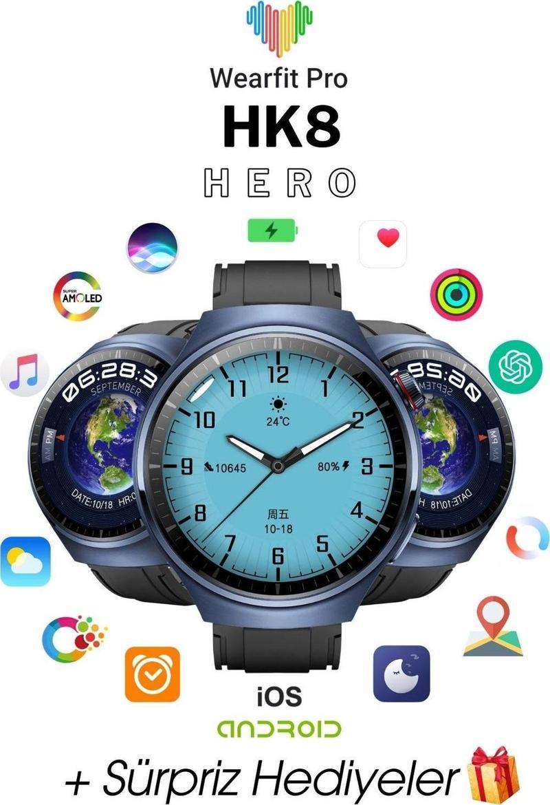 Hk9 Pro + Akıllı Kol Saati Smart Watch Model:İnç 45 Mm Amoled Ekran (Gri)