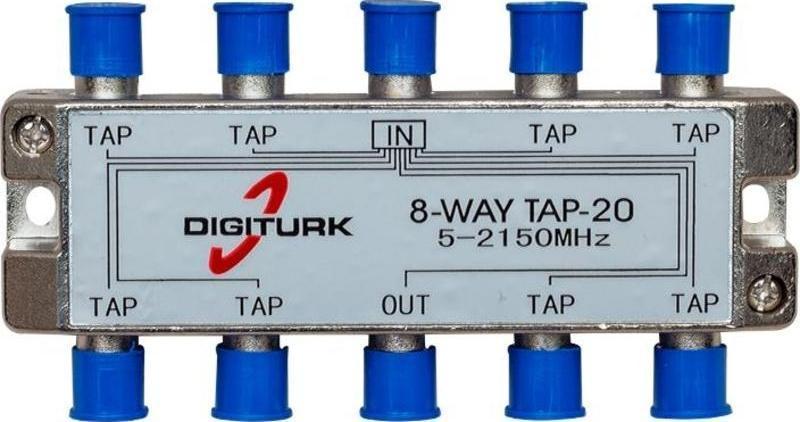 DIGITURK 5-2150 MHZ 20DB 8 YOLLU TAP SWITCH 1/8 SPLITTER (2818)