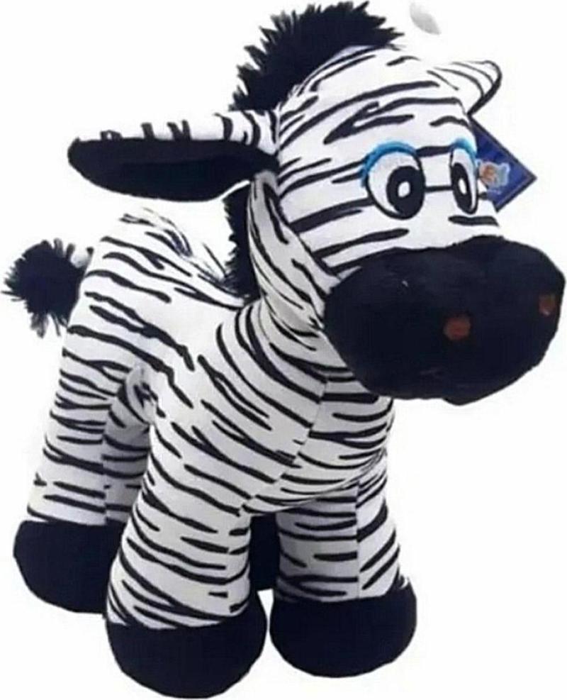 Sevimli Çizgili Peluş Zebra 28 Cm - Hediyelik Uyku Ve Oyun Arkadaşı Peluş Eşek Zebra Oyuncak