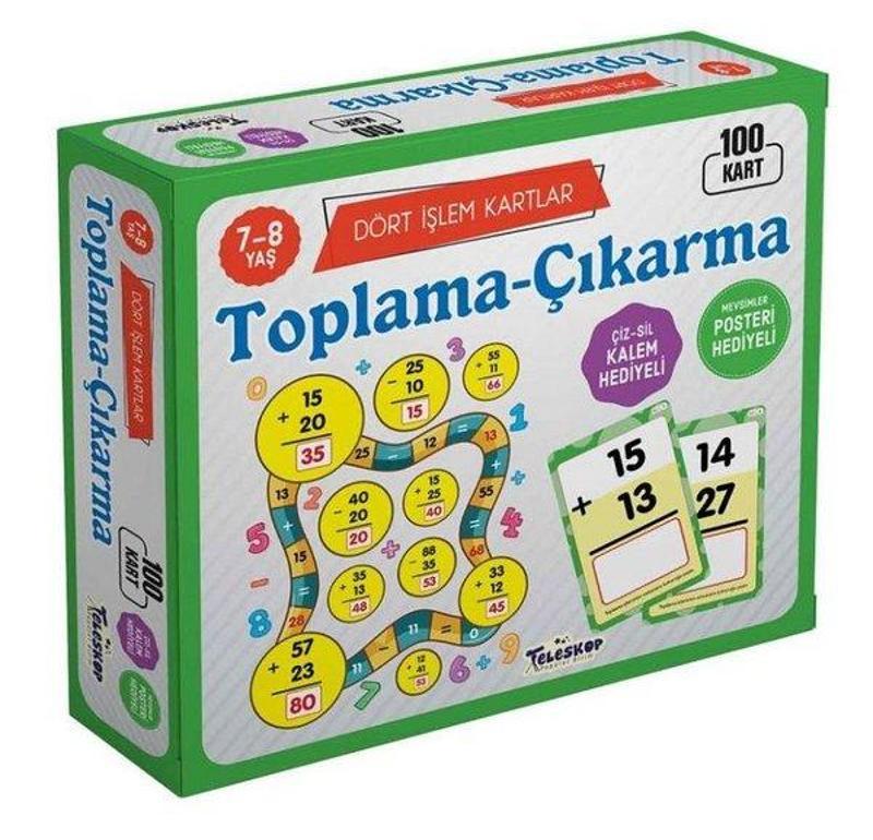 Toplama Çıkarma 7 - 8 Yaş Dört İşlem Kartlar