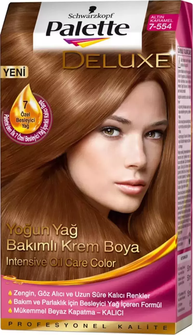 Saç Boyası 7-554 Altın Karamel x 2 Adet