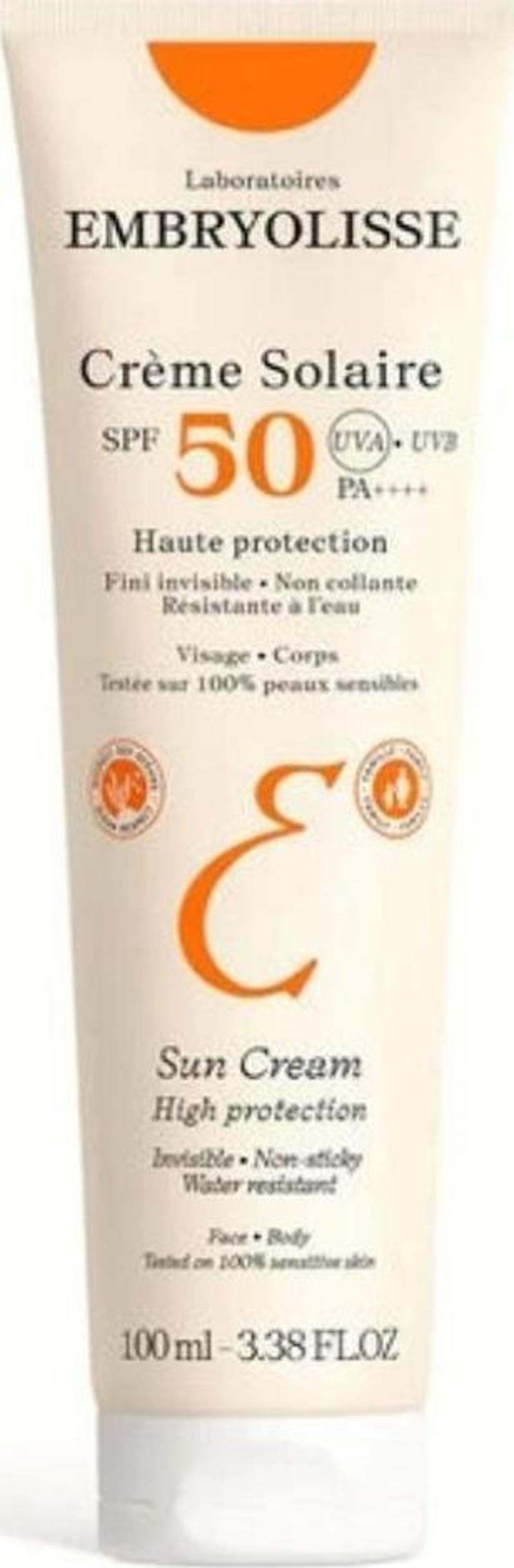 Creme Solaire Spf 50 Güneş Kremi 100 ml