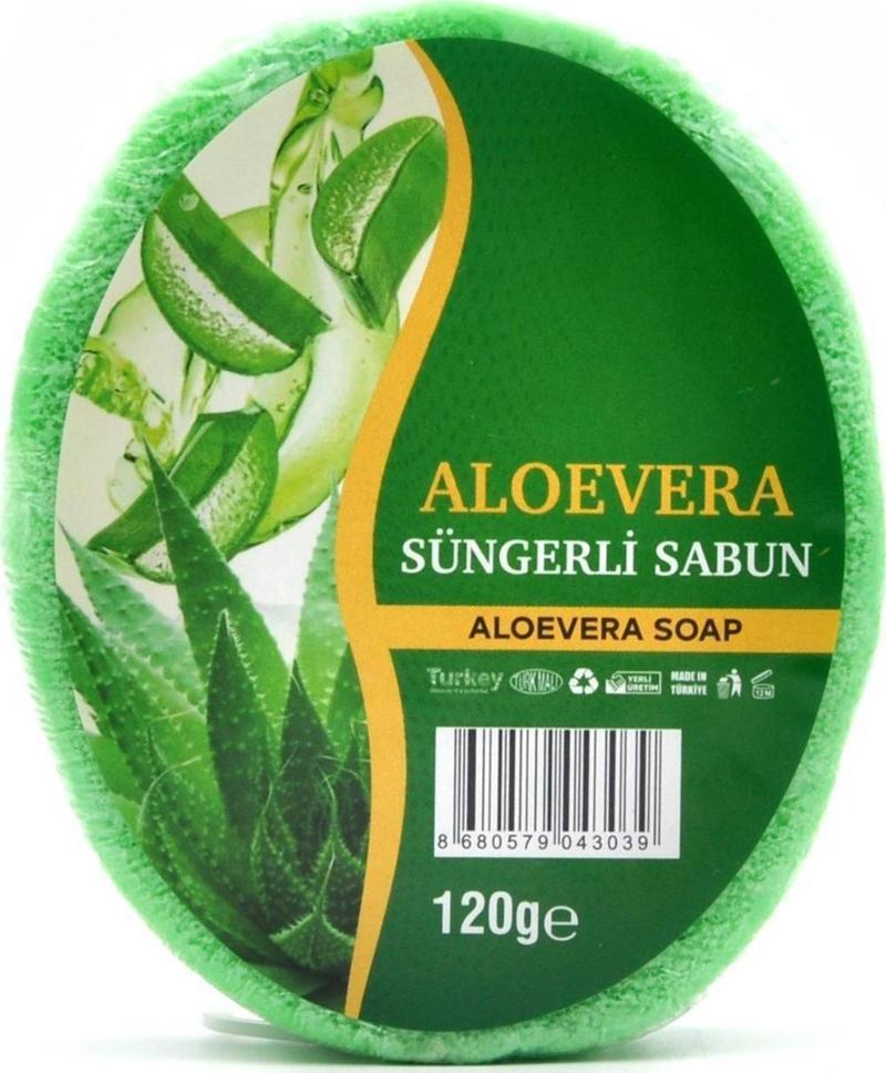Aloevera Özlü Süngerli Sabun Banyo Duş Sabunu 120 G