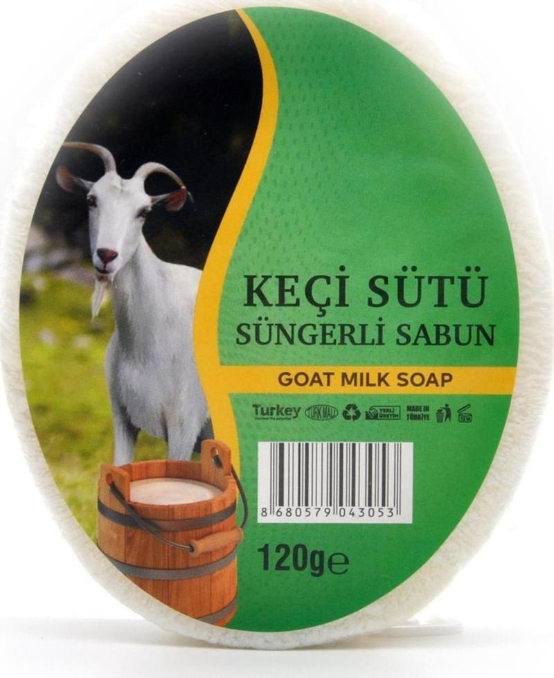 Keçi Sütü Özlü Süngerli Sabun Banyo Duş Sabunu 120 G