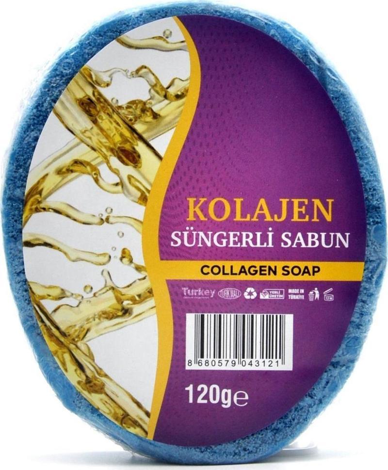 Kolajen Özlü Süngerli Sabun Banyo Duş Sabunu 120 G
