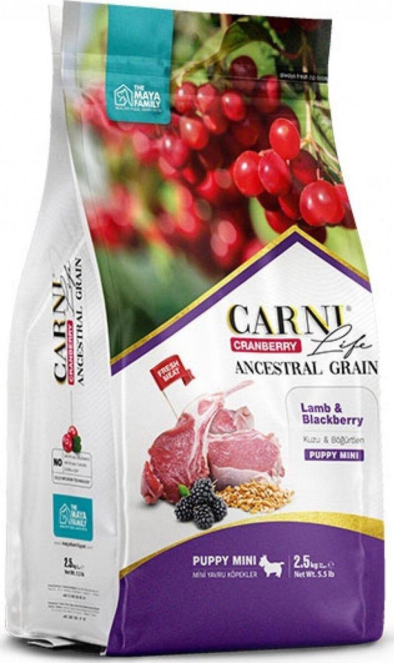 Kuzu Eti Ve Böğürtlenli Mini Irk Yavru Köpek Maması 2,5 Kg