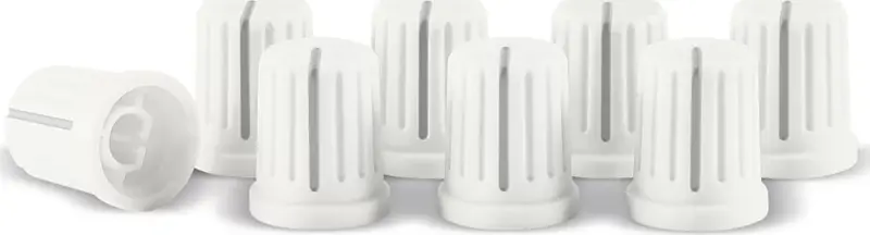 Knob Cap Set White (set Of 8)