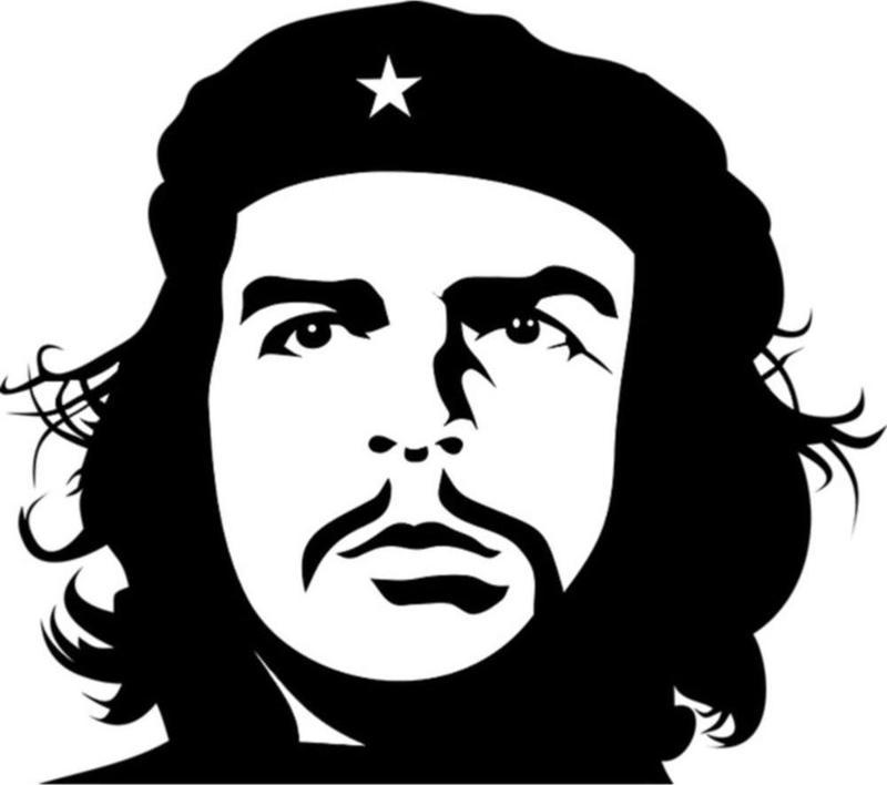 Che Guevara Sticker (Oto-Motor-Laptop-Duvar-Dekor) 10 x 11 cm