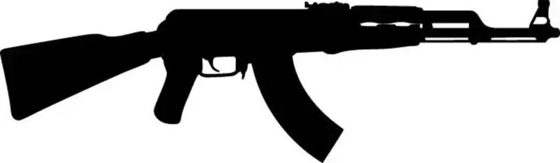 Ak47 Kalaşnikof Sticker (Oto-Motor-Laptop-Duvar-Dekor) 10 x 2 cm