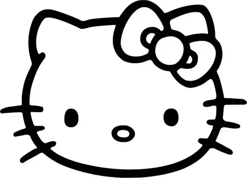 Hello Kitty Sticker (Oto-Motor-Laptop-Duvar-Dekor) 10 x 7 cm