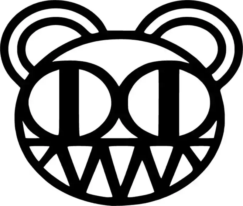 Radiohead Bear Sticker (Oto-Motor-Laptop-Duvar-Dekor) 10 x 8 cm