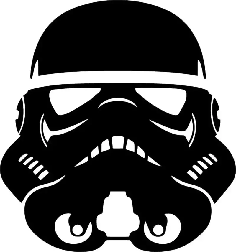 Star Wars Asker Kafası Sticker (Oto-Motor-Laptop-Duvar-Dekor) 10 x 11 cm