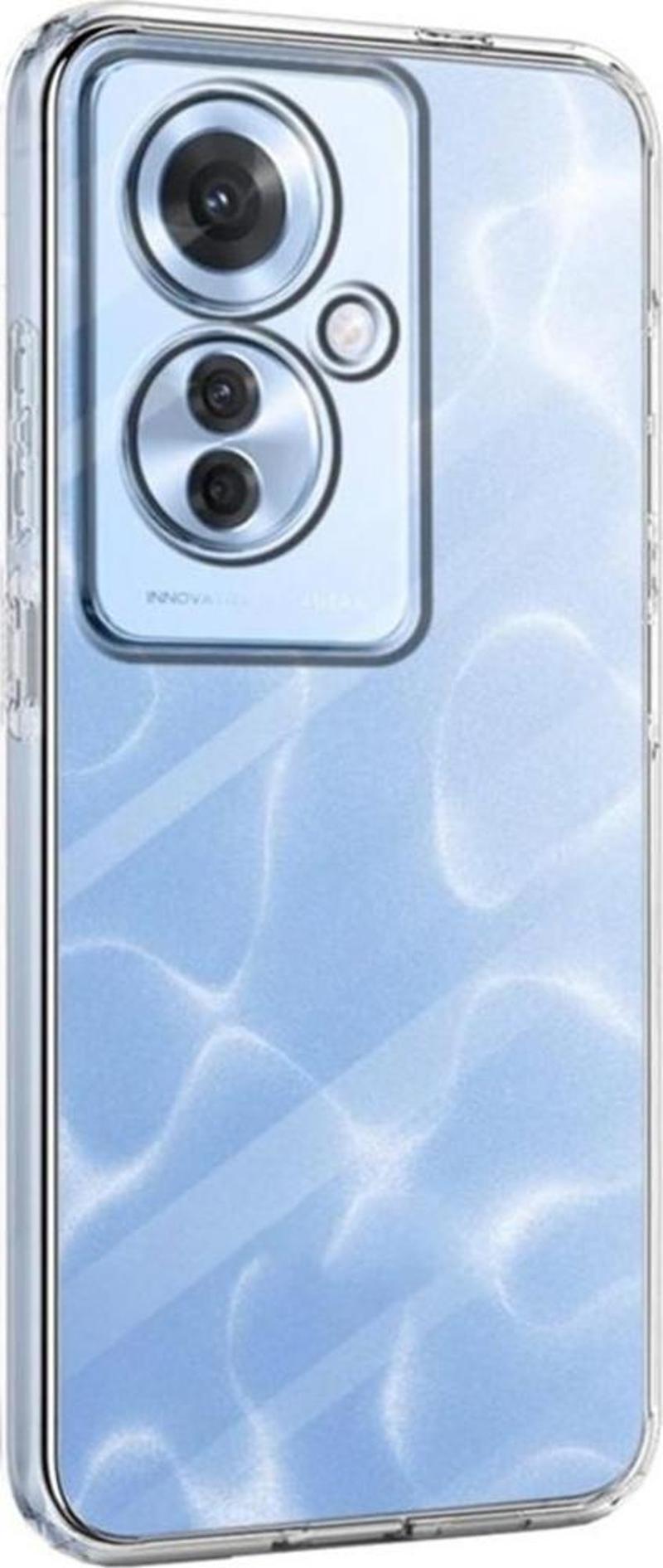 Oppo Reno 11F Kılıf Kamera Korumalı Silikon Şeffaf Arka Kapak