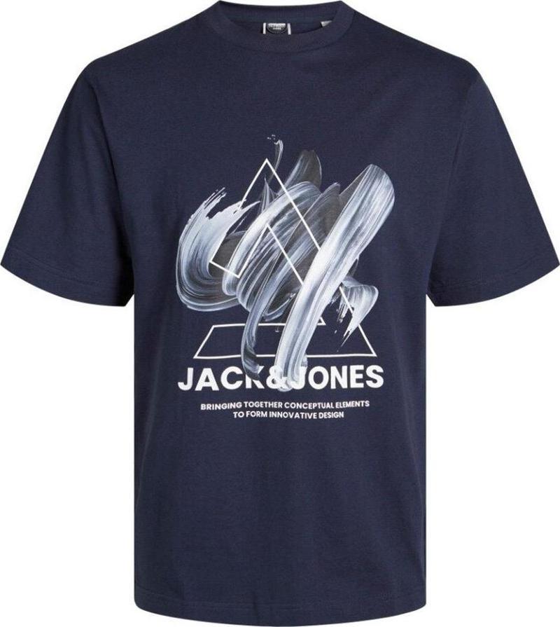 Jack & Jones 12254609 Jcotint Tee Ss Crew Neck Lacivert