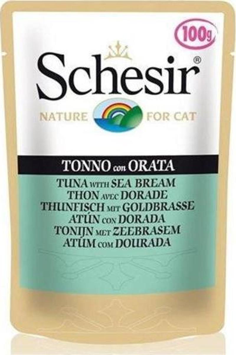 Pouch Ton Balıklı ve Çipuralı Yetişkin Kedi Konservesi 100 Gr