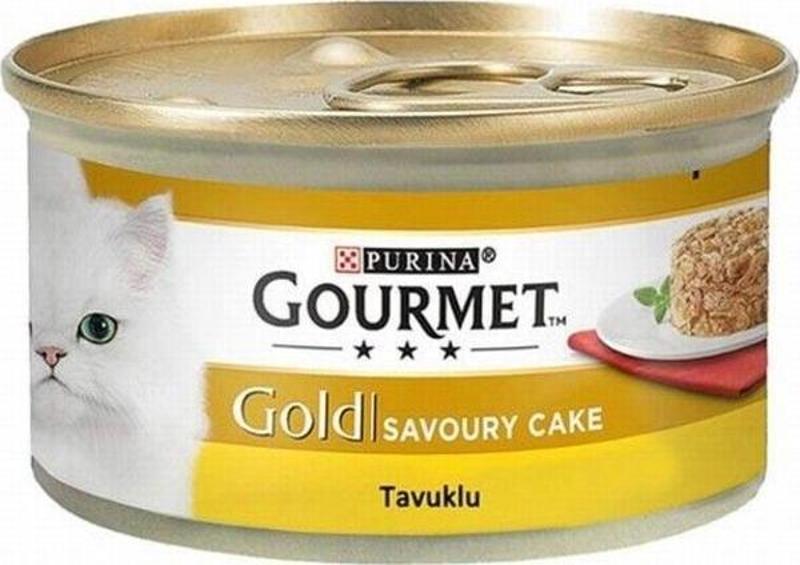 Gold Savoury Cake Tavuklu Yetişkin Kedi Konservesi 6 Adet 85 Gr