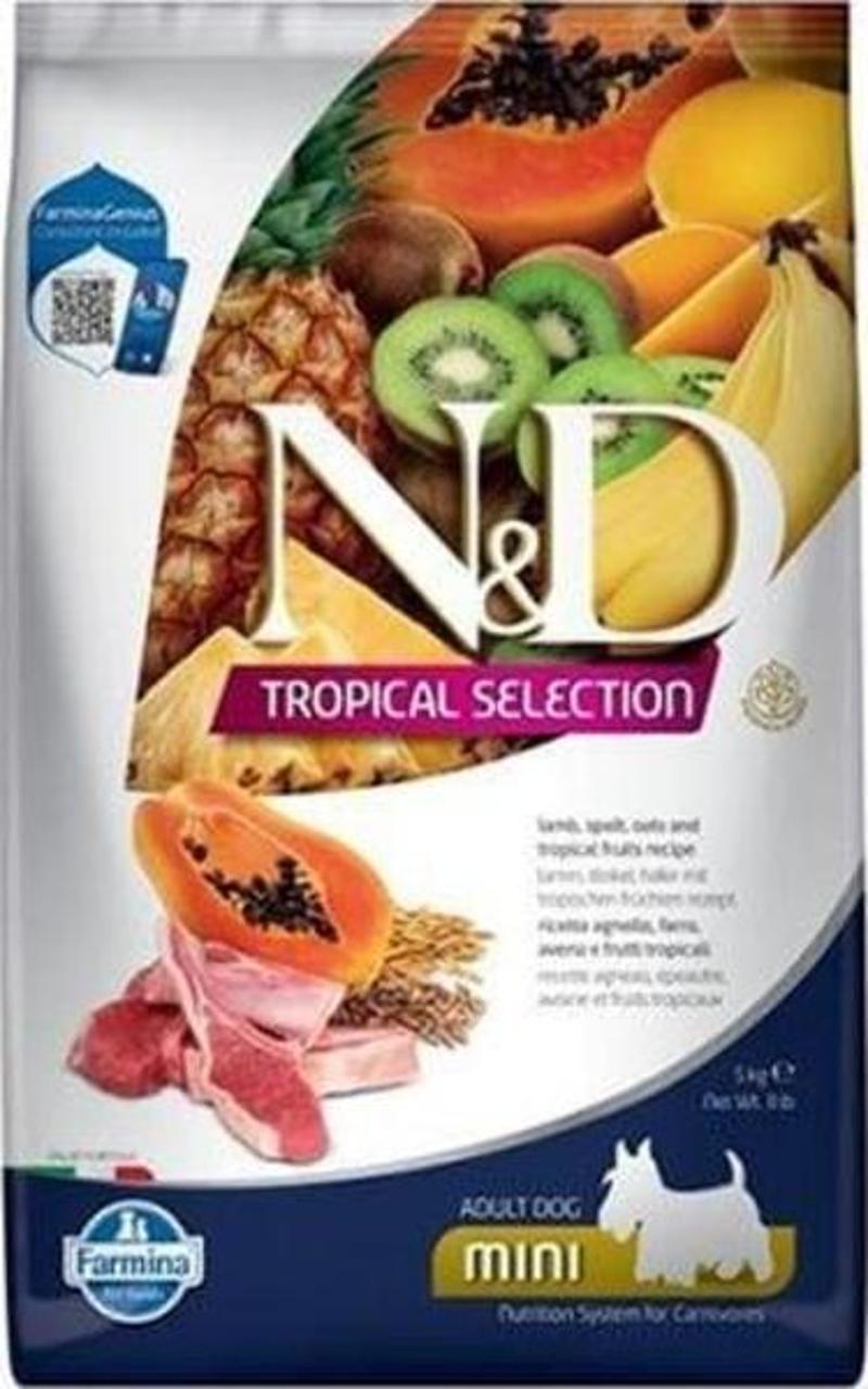 Tropical Selection Kuzu Etli ve Tropical Meyveli Mini Irk Yetişkin Köpek Maması 5 Kg