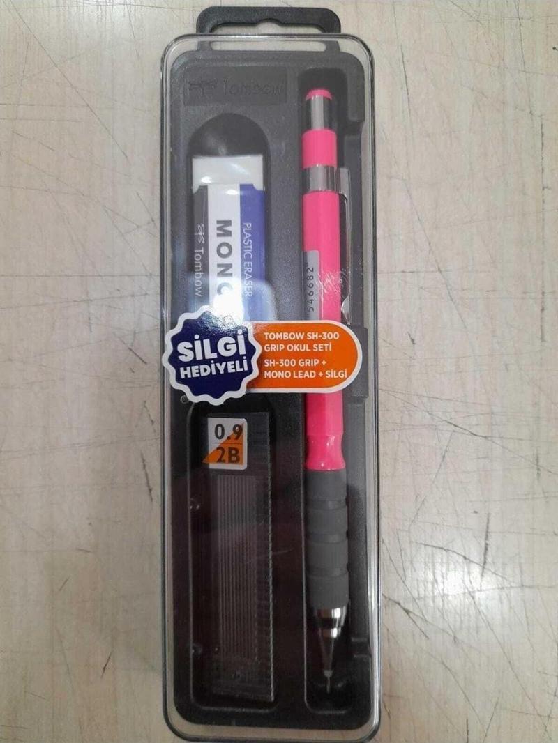 Sh-300-gr82 Versatil 0,9mm Uçlu Kalem Neon Pembe+silgi+uç Set