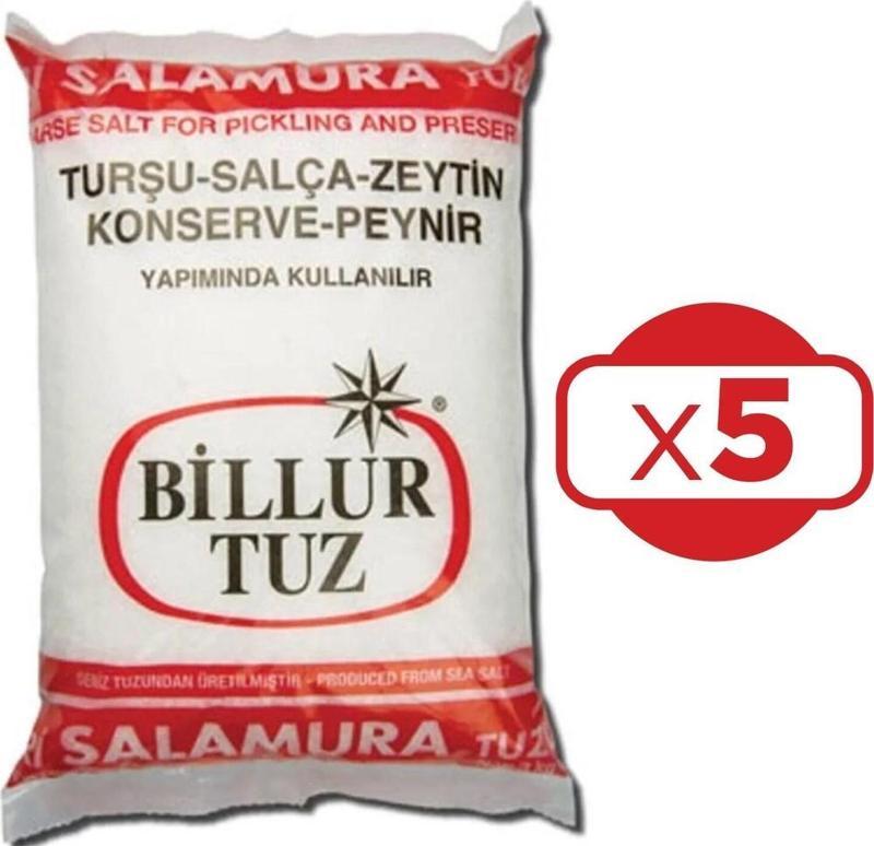 Billur İri Salamura Tuz 3000 gr x 5 Adet (15 kg)