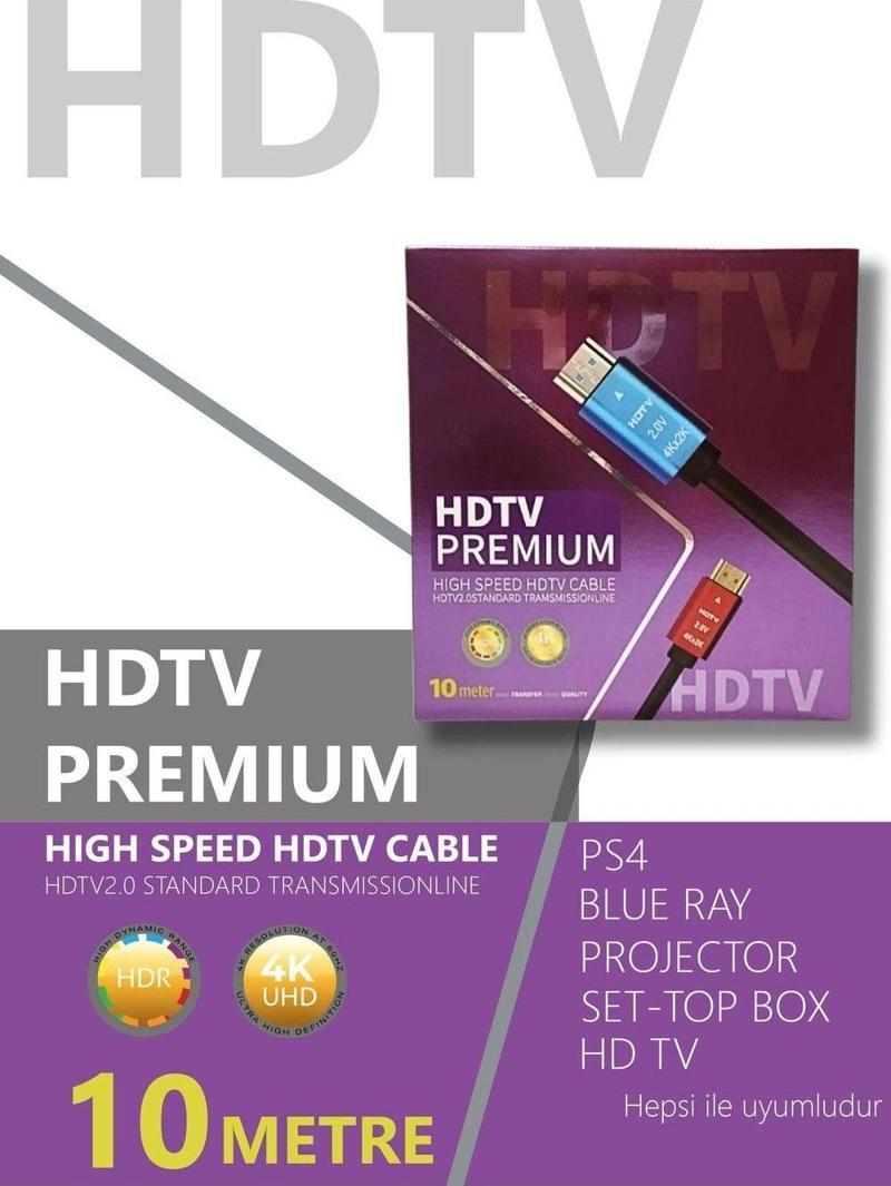 4k Hdmı Kablo 10 Metre 3d Full Hdmi Kablosu