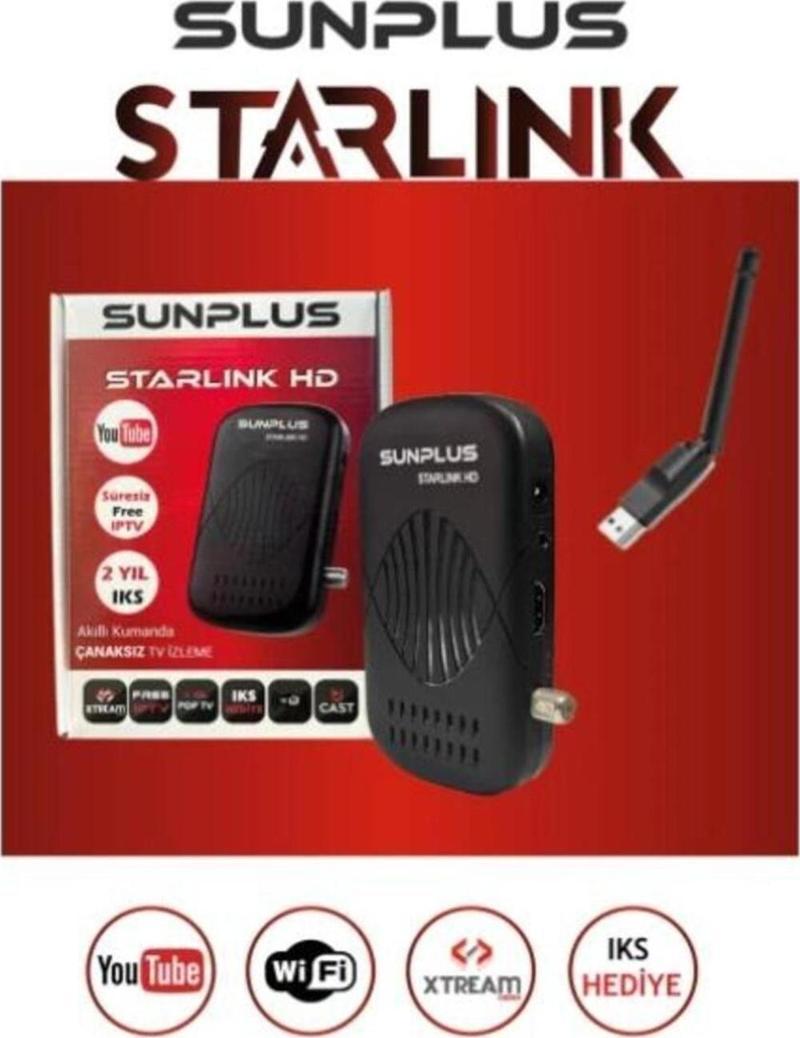 Starlink Turbo HD 2024 Full Hd Sınırsız Sinema Paketli Uydu Alıcısı Wifi Hediyeli