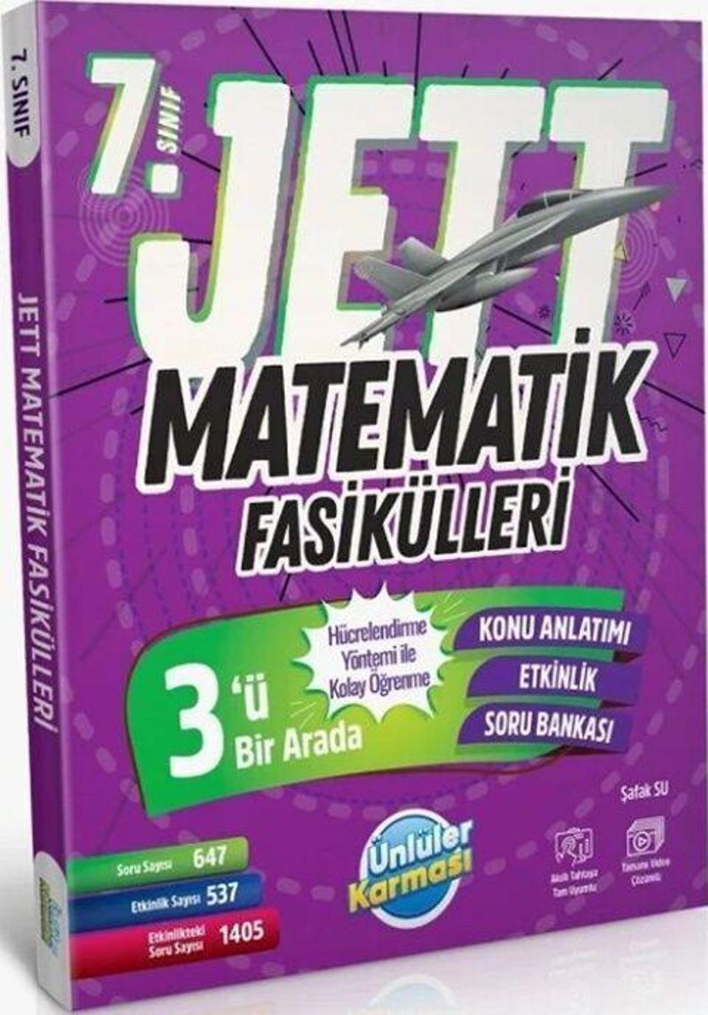 7. Sınıf Matematik JETT Soru Fasikülleri Ünlüler Yayınları