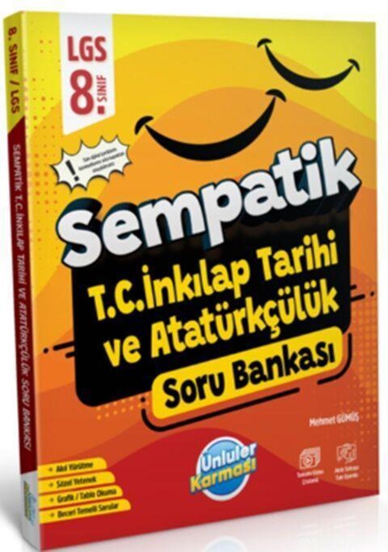 8. Sınıf LGS T.C. İnkilap Tarihi ve Atatürkçülük Sempatik Soru Bankası Ünlüler Karması