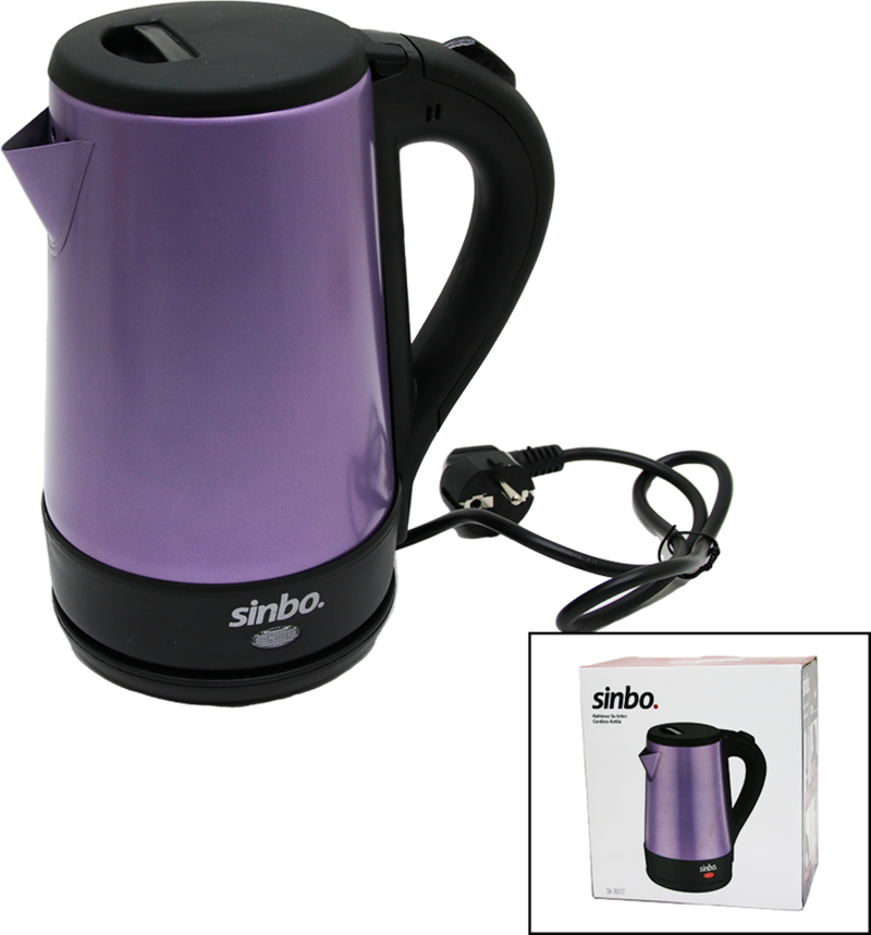 -8017 Mor Renk Çelik Kettle Su Isıtıcısı 1.5lt - 2200W (2818)