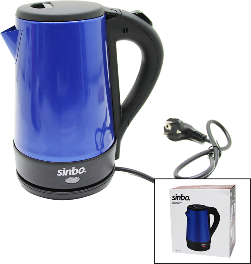 -8016 Mavi Renk Çelik Kettle Su Isıtıcısı 1.5lt - 2200W (2818)