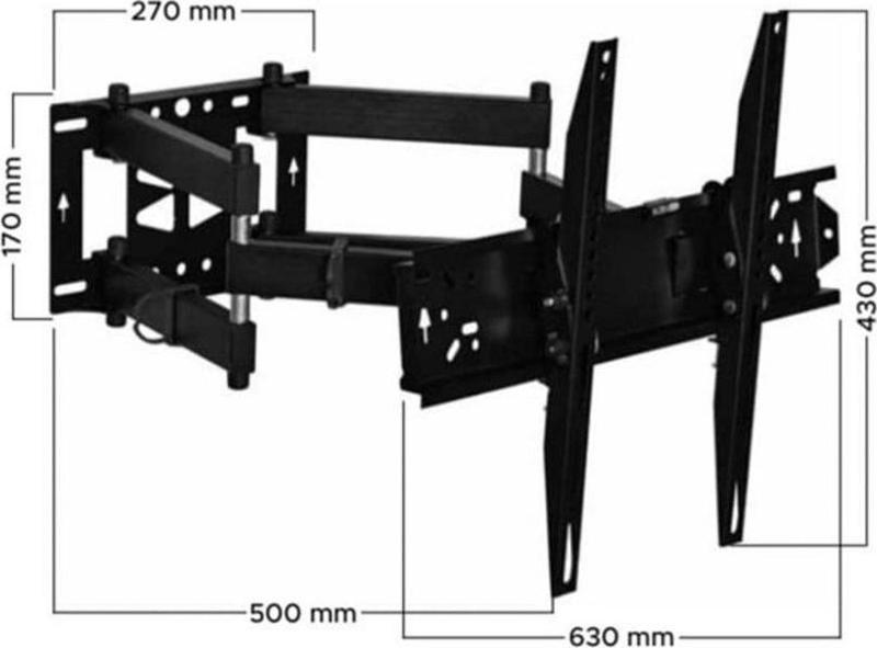 Samsung 65'' İle Uyumlu Hareketli Katlanabilir Duvar Askı Aparatı- Kaliteli
