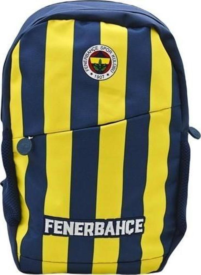 Fenerbahçe Lisanslı Çubuklu Forma Desenli Okul Sırt Çantası 3 Bölmeli 