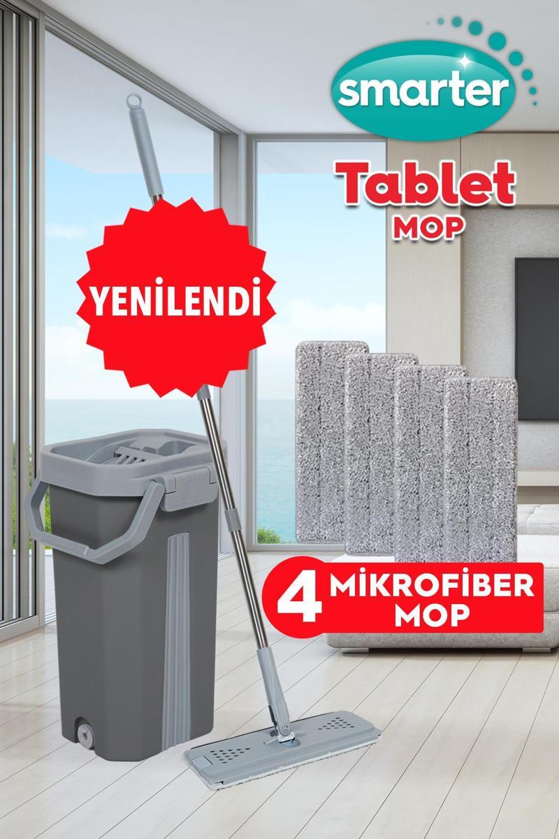 GRİ TABLET MOP 4 ADET YEDEKLİ TEMİZLİK SETİ