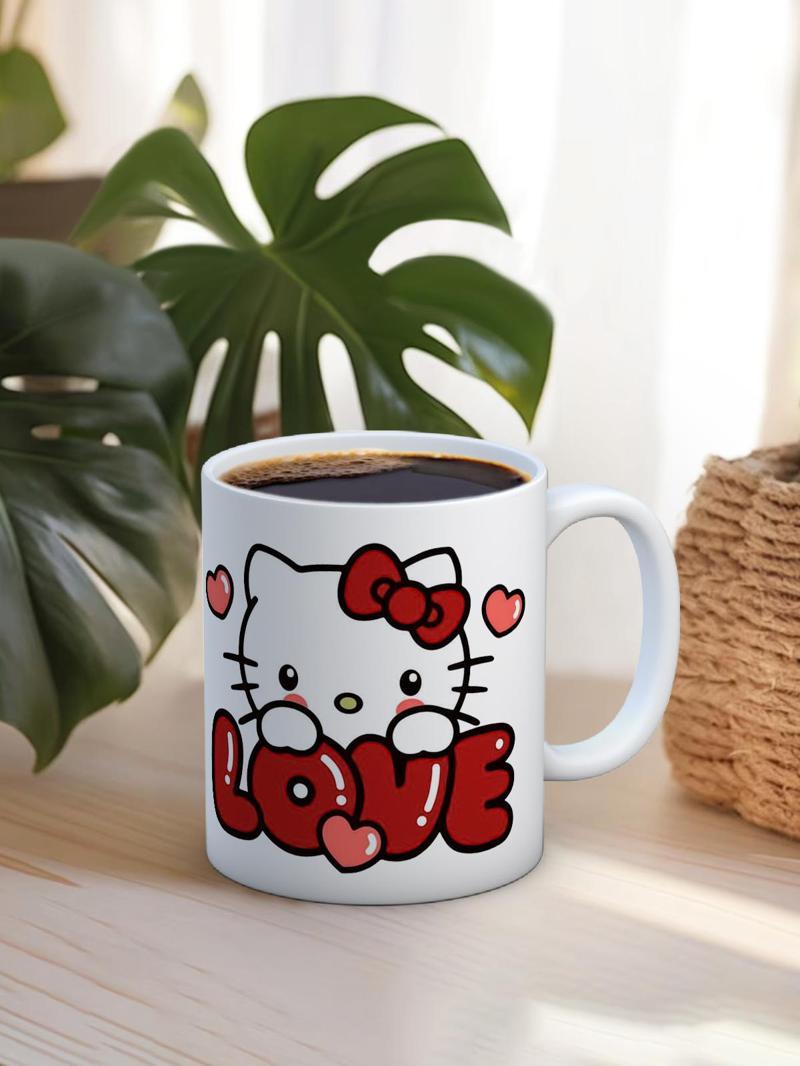 Baskılı Kupa Bardak Seramik Mug - Sevimli Love