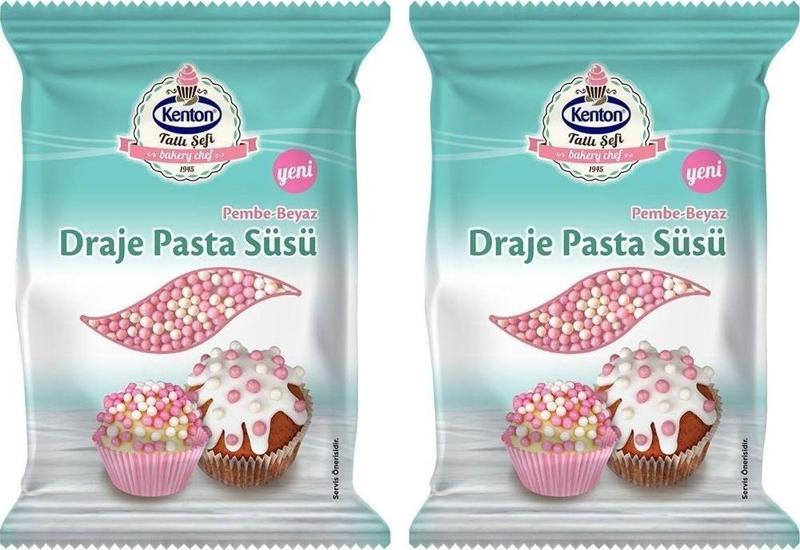 Tatlı Şefi Draje Pasta Süsü Pembe & Beyaz 45 G 2'Li