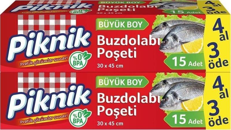 Buzdolabı Poşeti 4 Al 3 Öde Büyük Boy 60’Lı