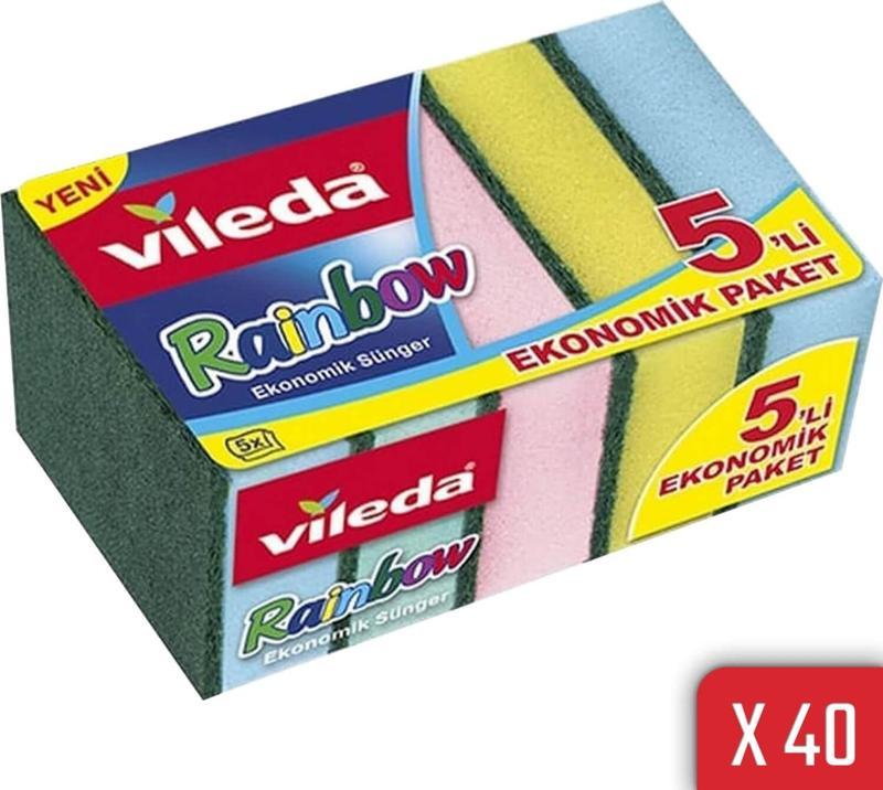 Rainbow 5'li Bulasik Süngeri 40'li Paket