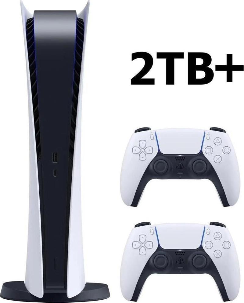 Playstation 5 Dijital 2TB (2048GB+835GB) + 2. DualSense Kol 2 TB Ps5 (İthalatçı Garantili)