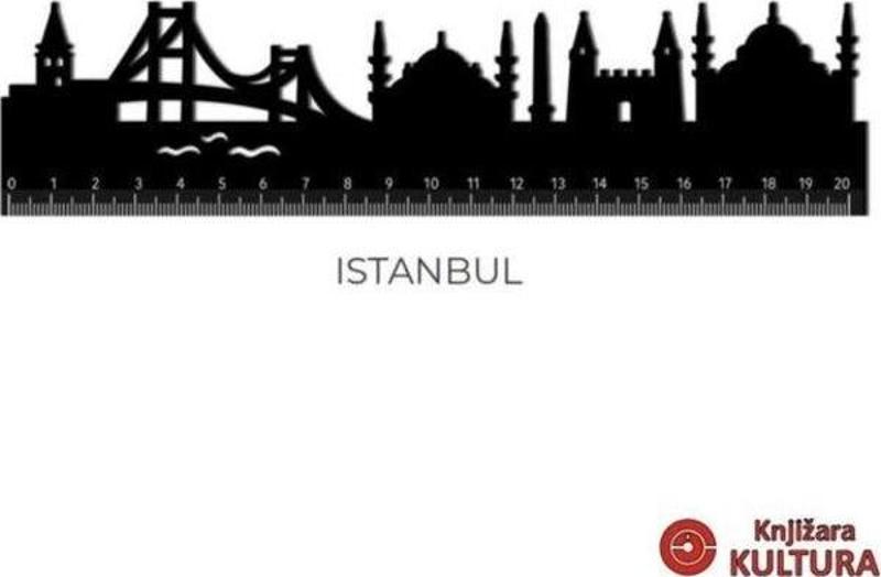 Sıyah Cetvel Istanbul Sıluetı 20 Cm