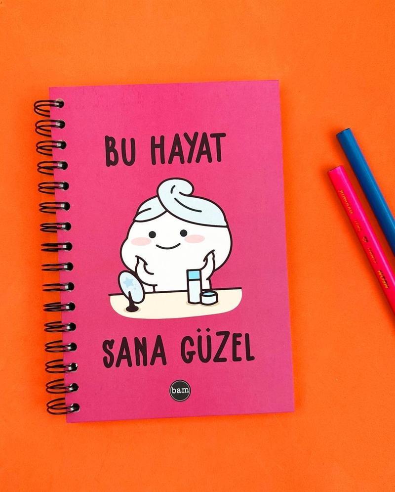 Bu Hayat Sana Güzel 21x14Cm A5 Sketch Book - Eskiz Defteri - 270 Gr - 36 Yaprak