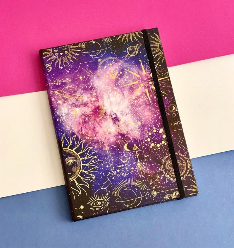 Space Tarot Tasarımlı Lastikli Defter