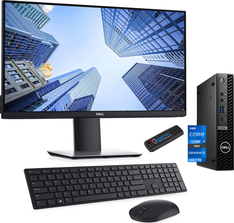 Optiplex 7010MFF Intel Core I7 13700T 32GB 1tb SSD Freedos 23.8 Monitör Mini Pc7010Pİ7 N007O7010MFFPUBM07