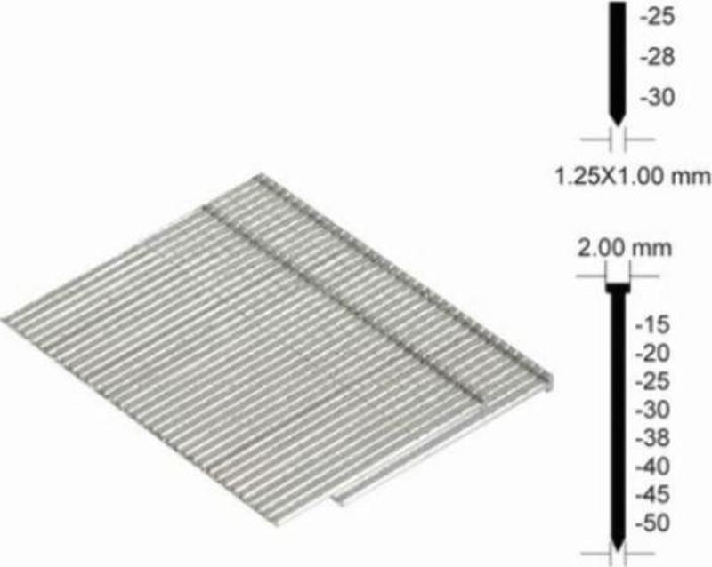 18 GA 18*F15 Başlı 15 mm Brad Çiviler 5x5000 Adet