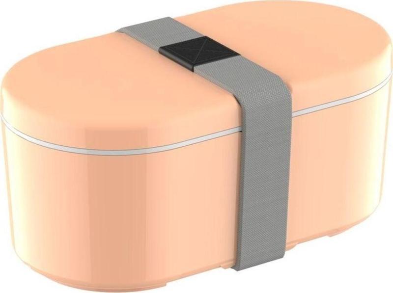 Boxy Large Coral 3 Bölmeli 1450ml (49OZ) Lunch Box - Yemek Taşıma Kabı - Somon