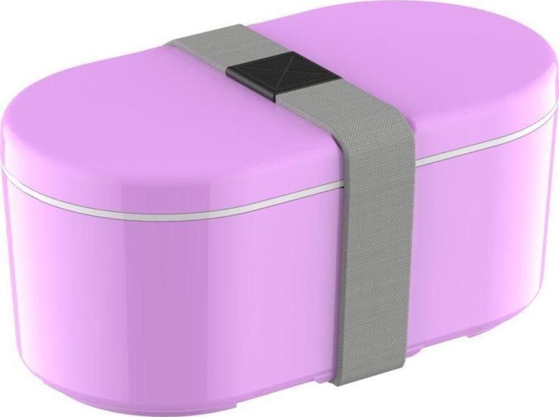 Boxy Large Crocus 3 Bölmeli 1450ml (49OZ) Lunch Box - Yemek Taşıma Kabı - Mor